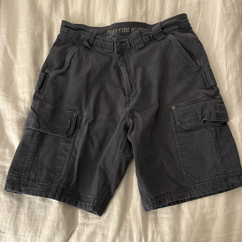 Men’s Duluth Trading Co Flex Fire Hose 10” Cargo Shorts - Heather Blue